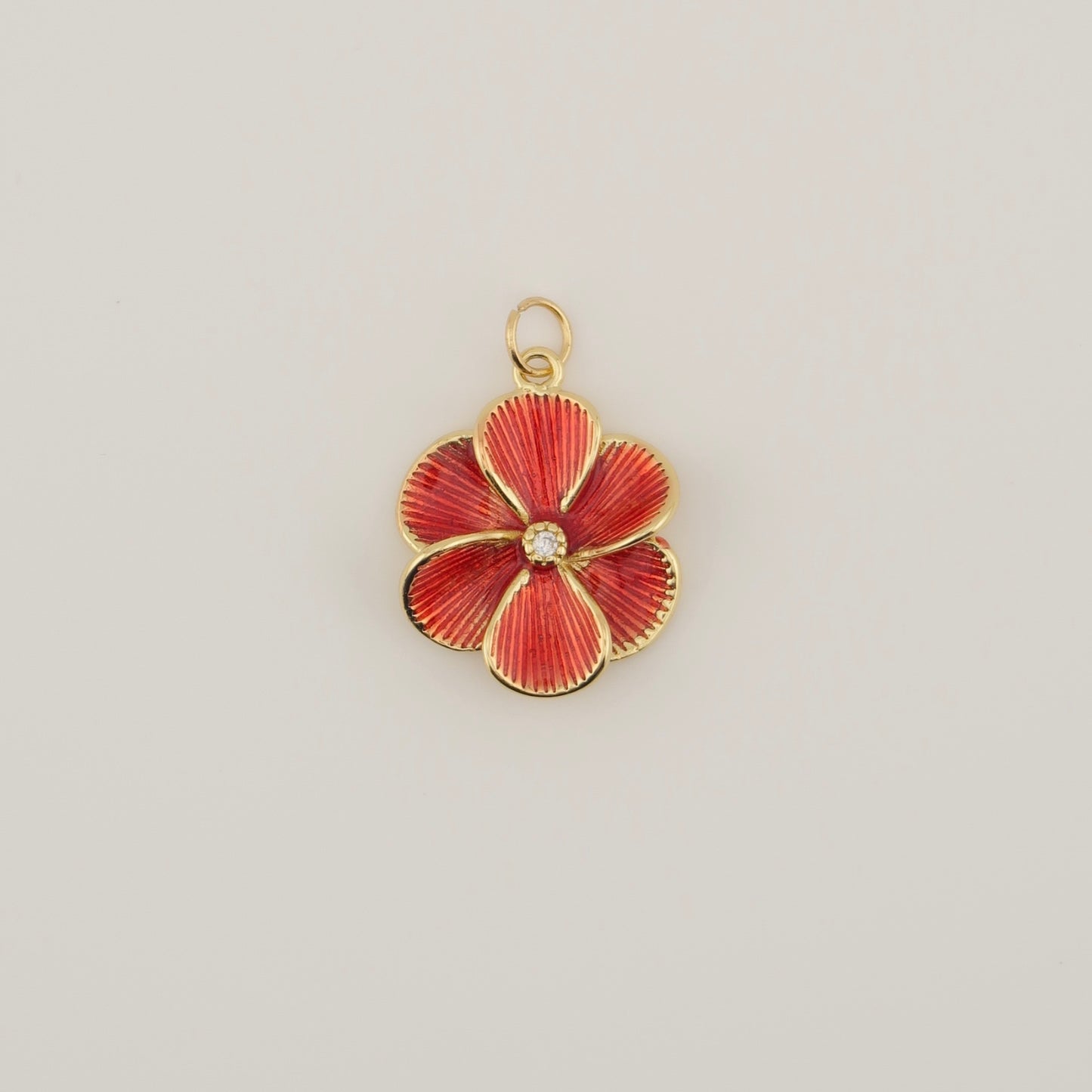 Red Flower Charm