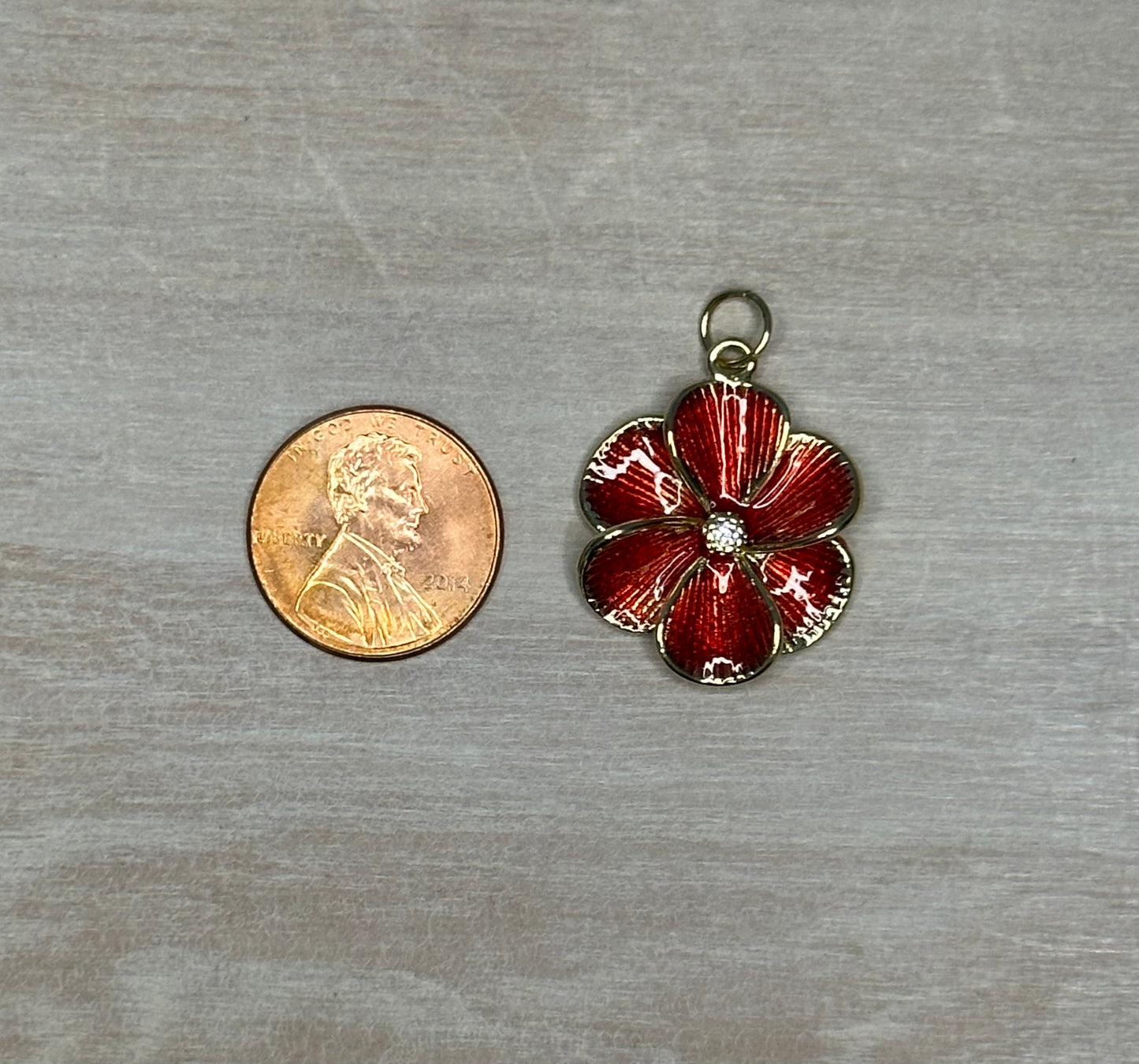 Red Flower Charm