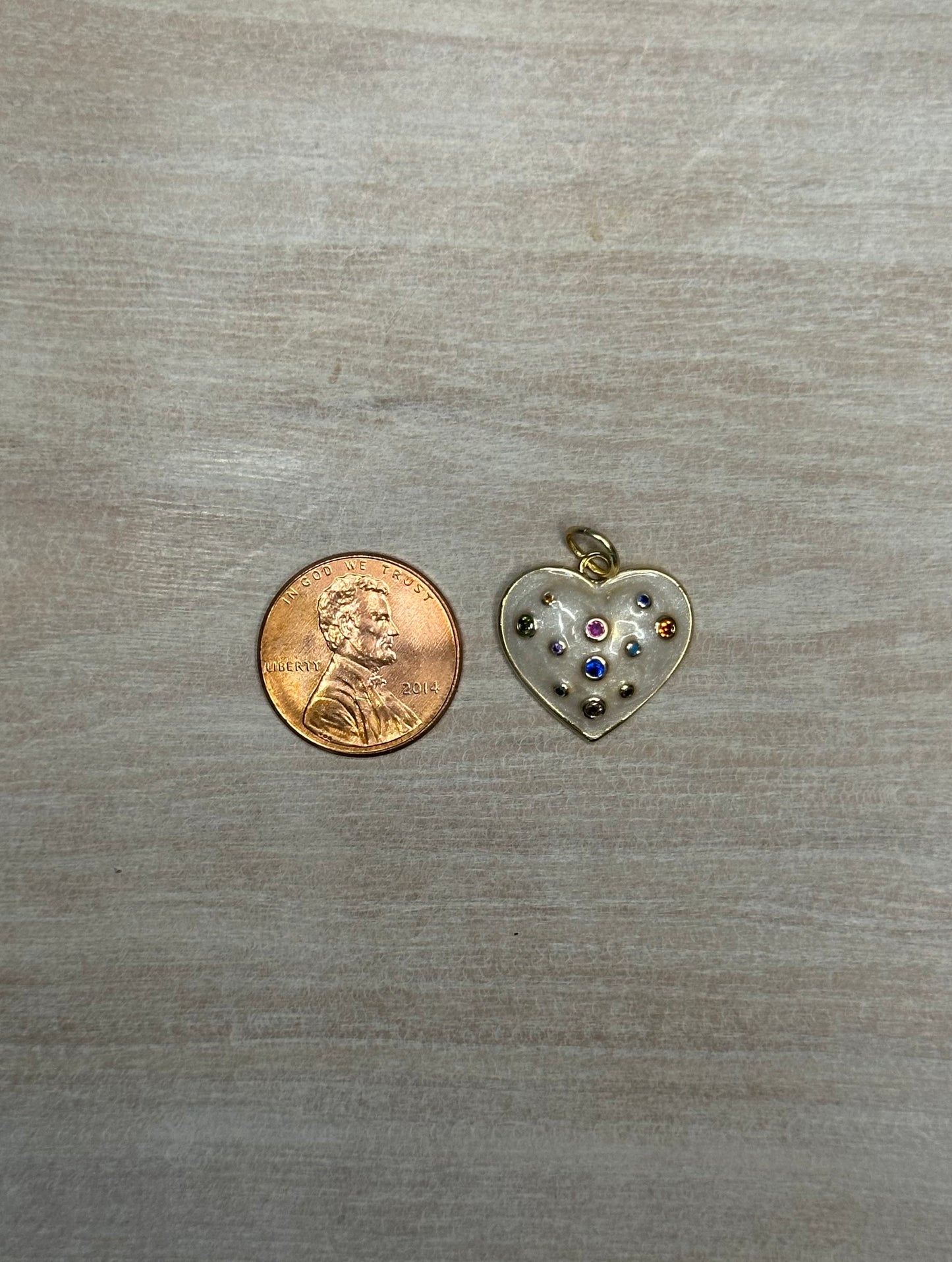 Multicolor Heart Charm