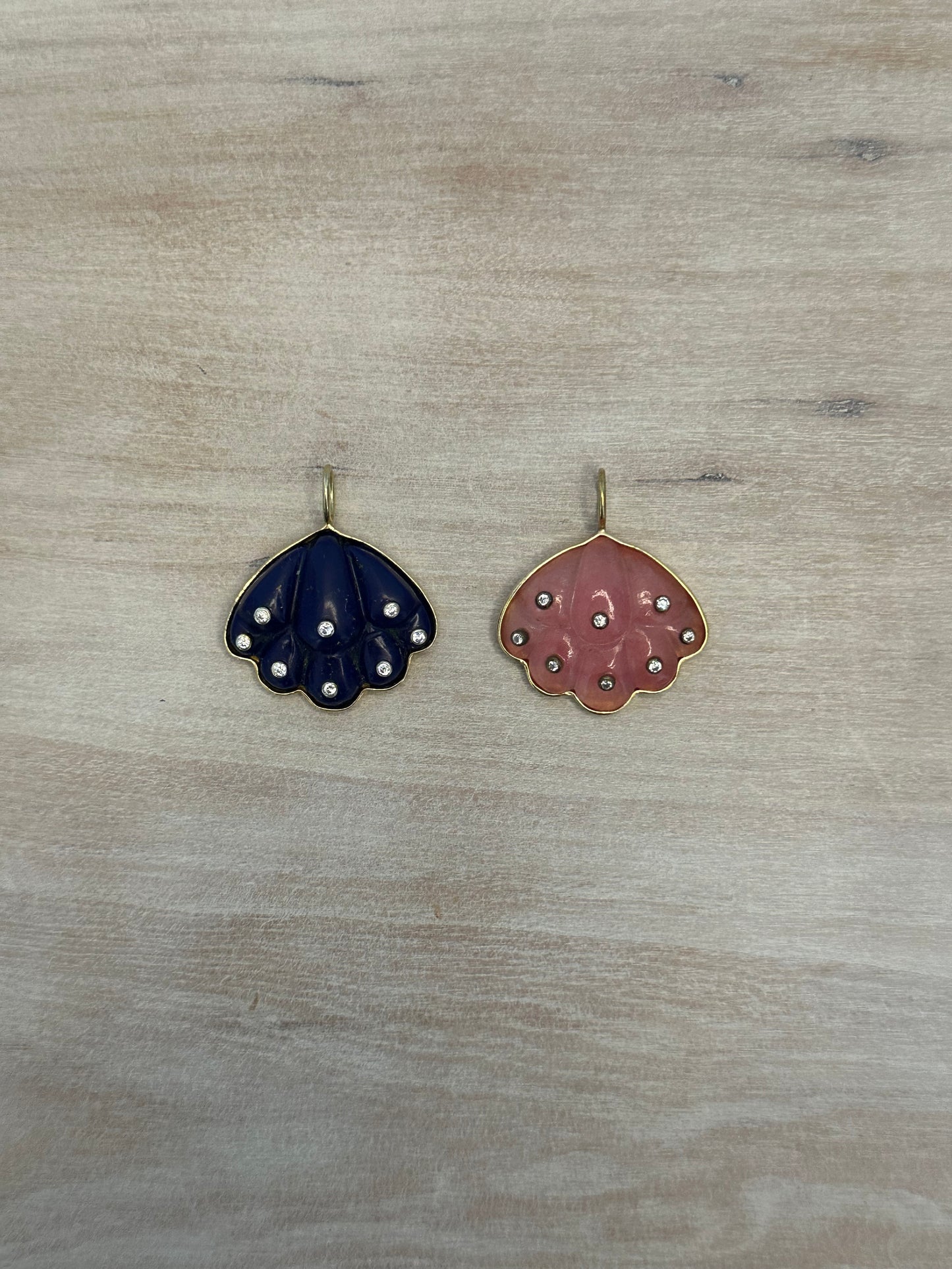 Gemstone Sea Shell Charm