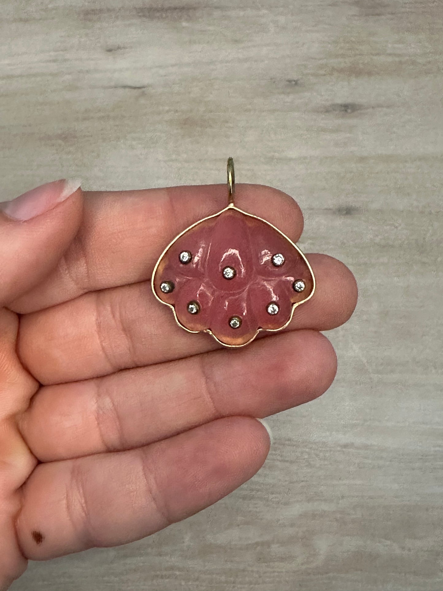 Gemstone Sea Shell Charm