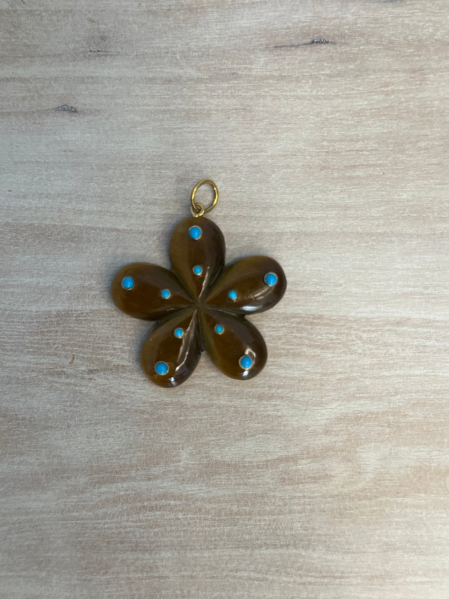 Gemstone Flower Charm