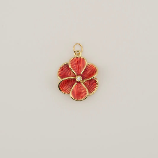 Red Flower Charm