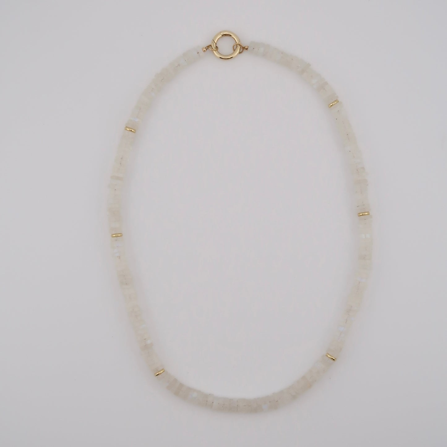 Moonstone Heishi Necklace