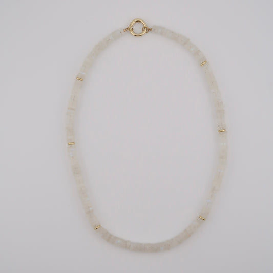 Moonstone Heishi Necklace