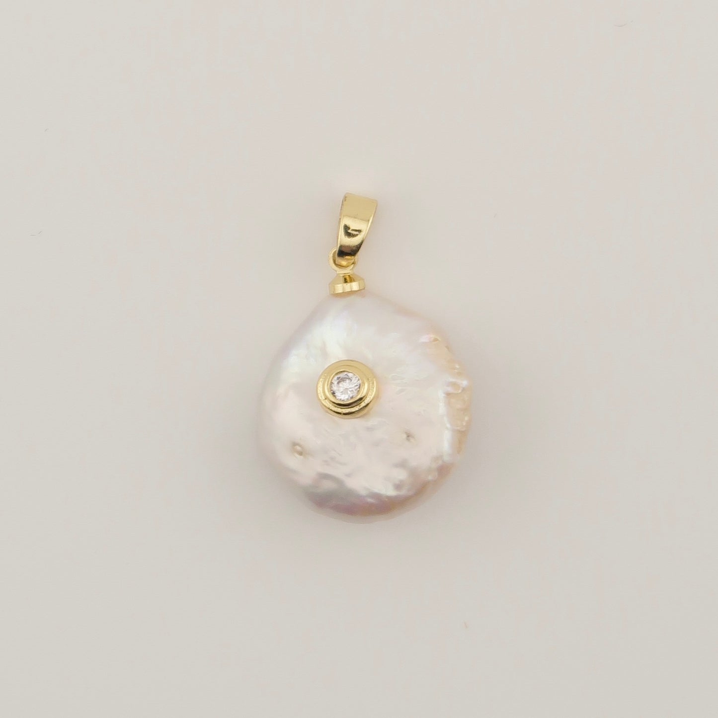 Freshwater Pavé Pearl Charm