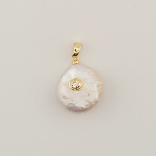 Freshwater Pavé Pearl Charm