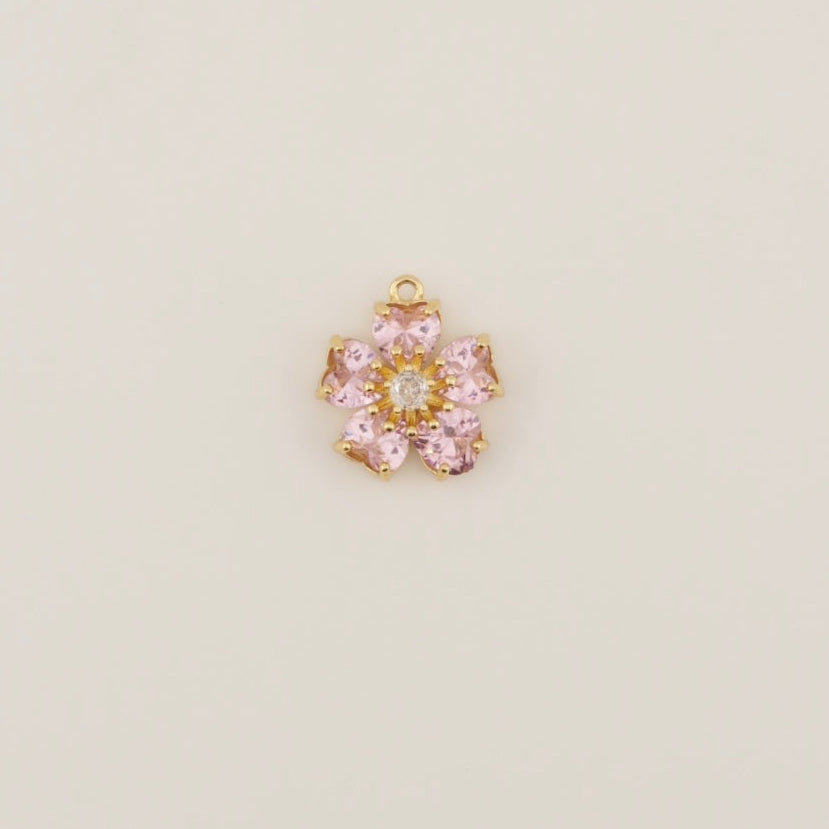 Pink Flower Charm