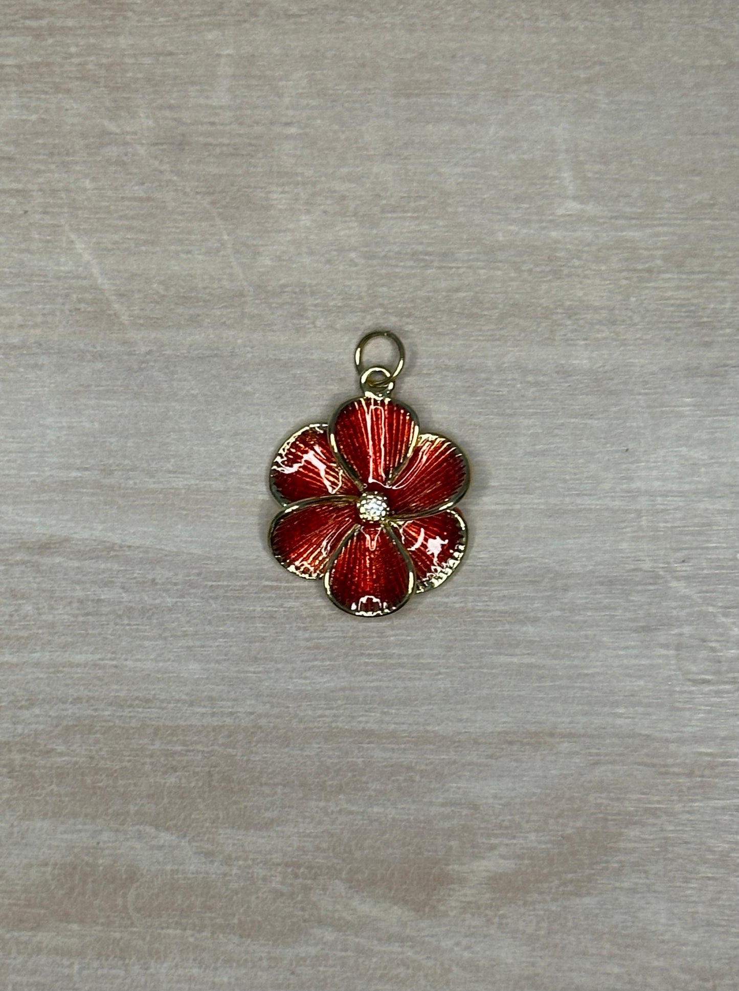 Red Flower Charm