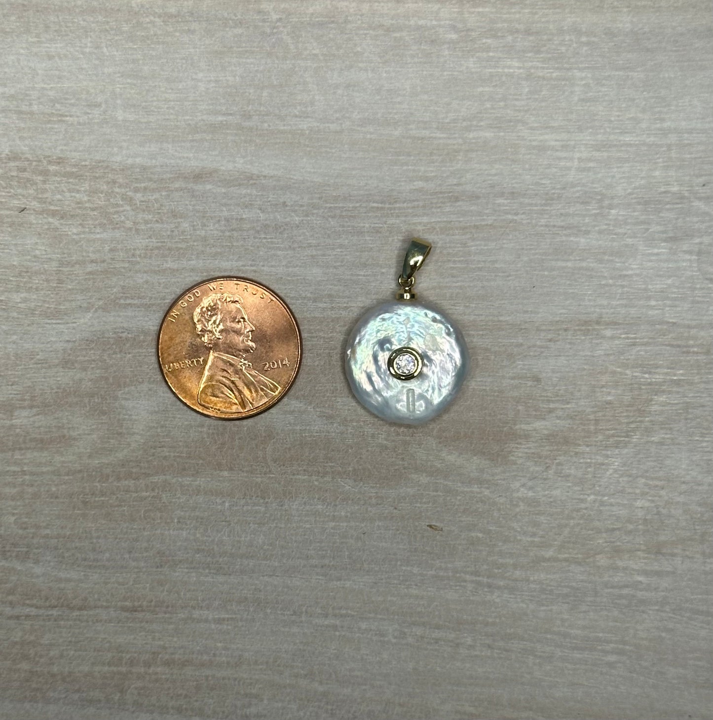 Freshwater Pavé Pearl Charm