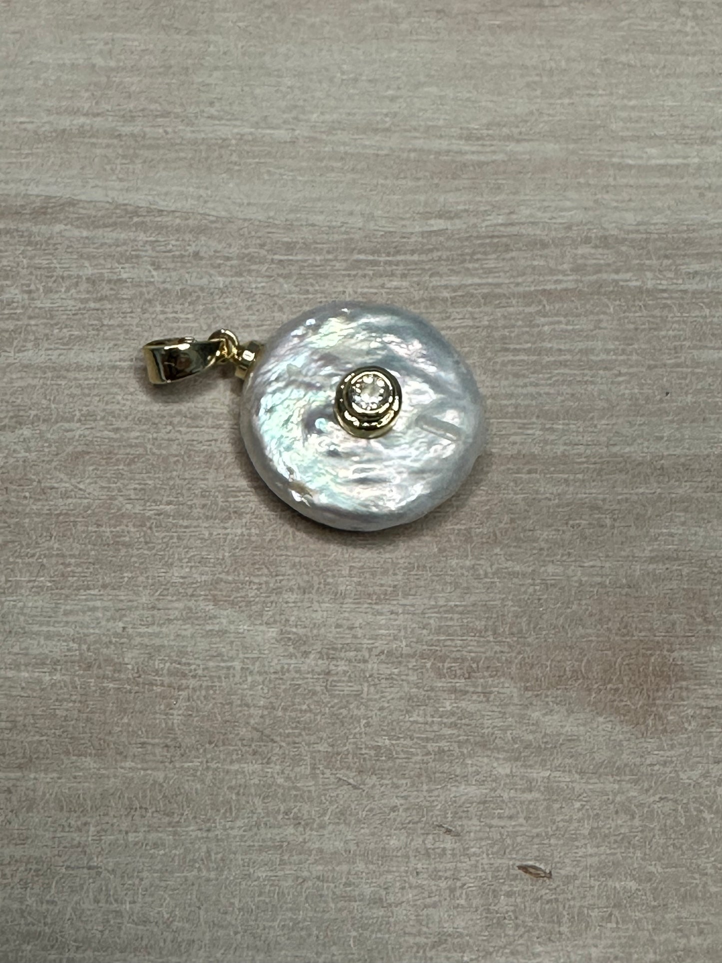 Freshwater Pavé Pearl Charm