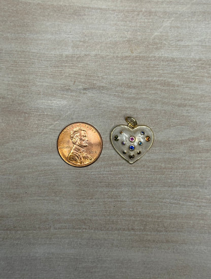 Multicolor Heart Charm
