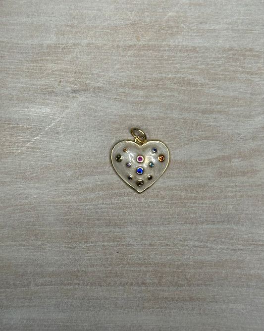 Multicolor Heart Charm