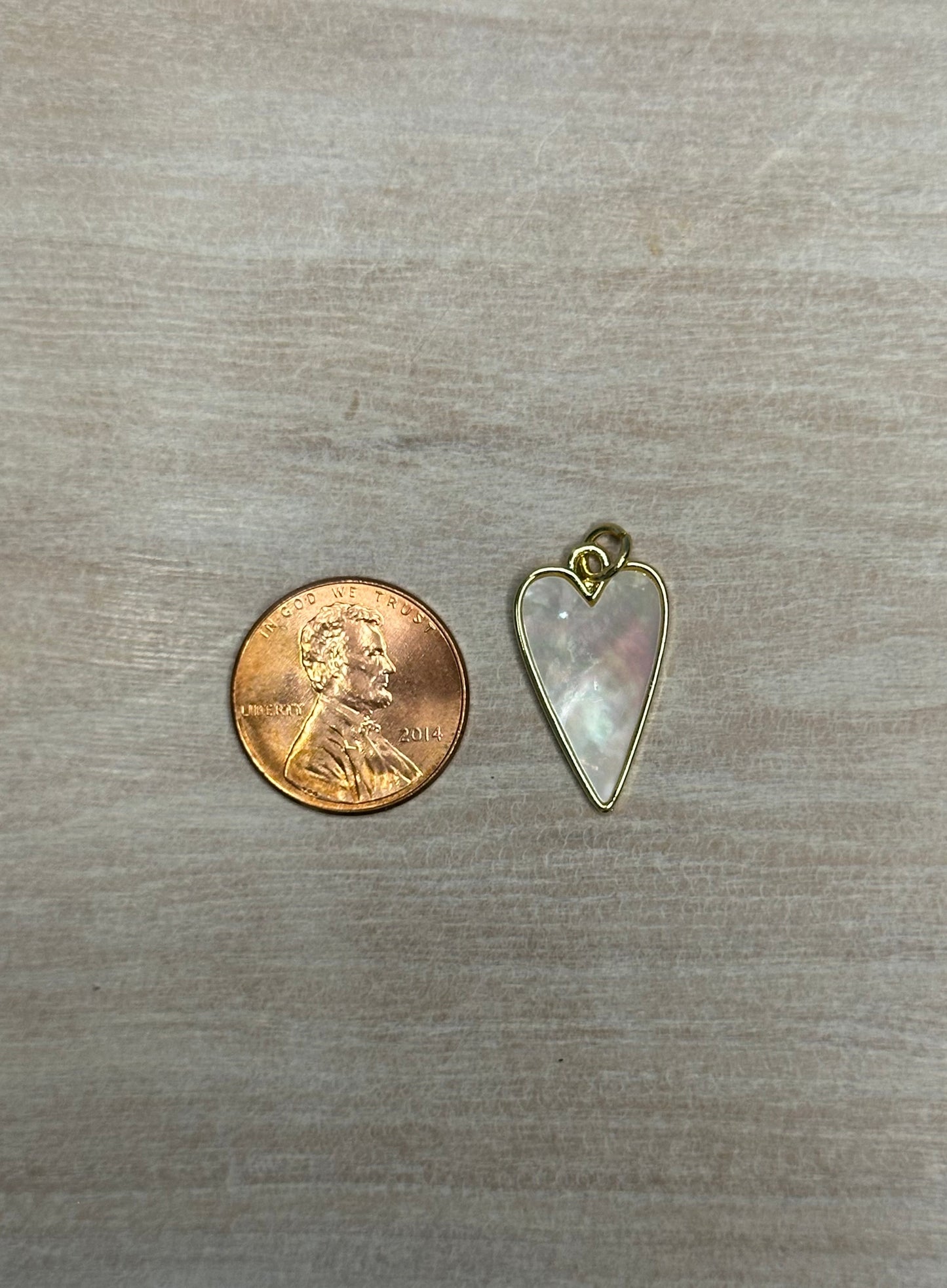 Elongated Heart Charm