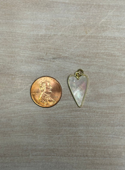 Elongated Heart Charm