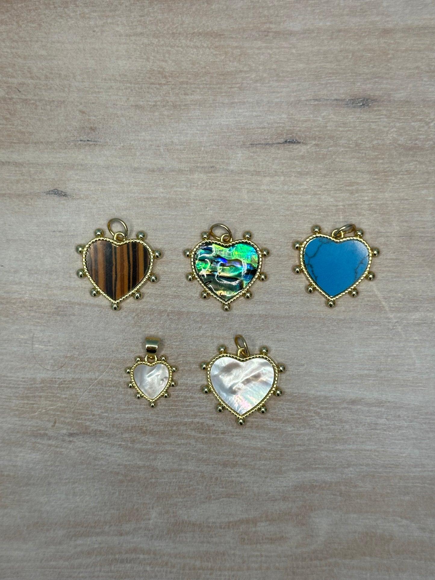 Studded Heart Charm