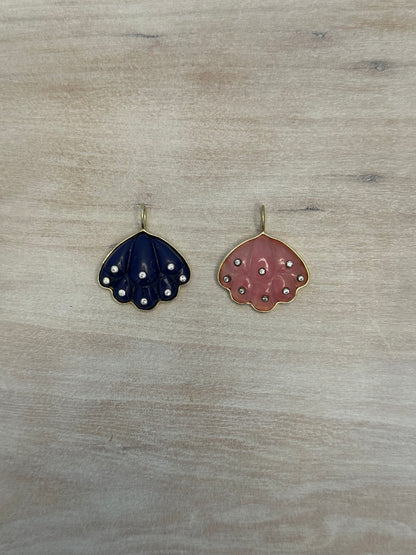 Gemstone Sea Shell Charm