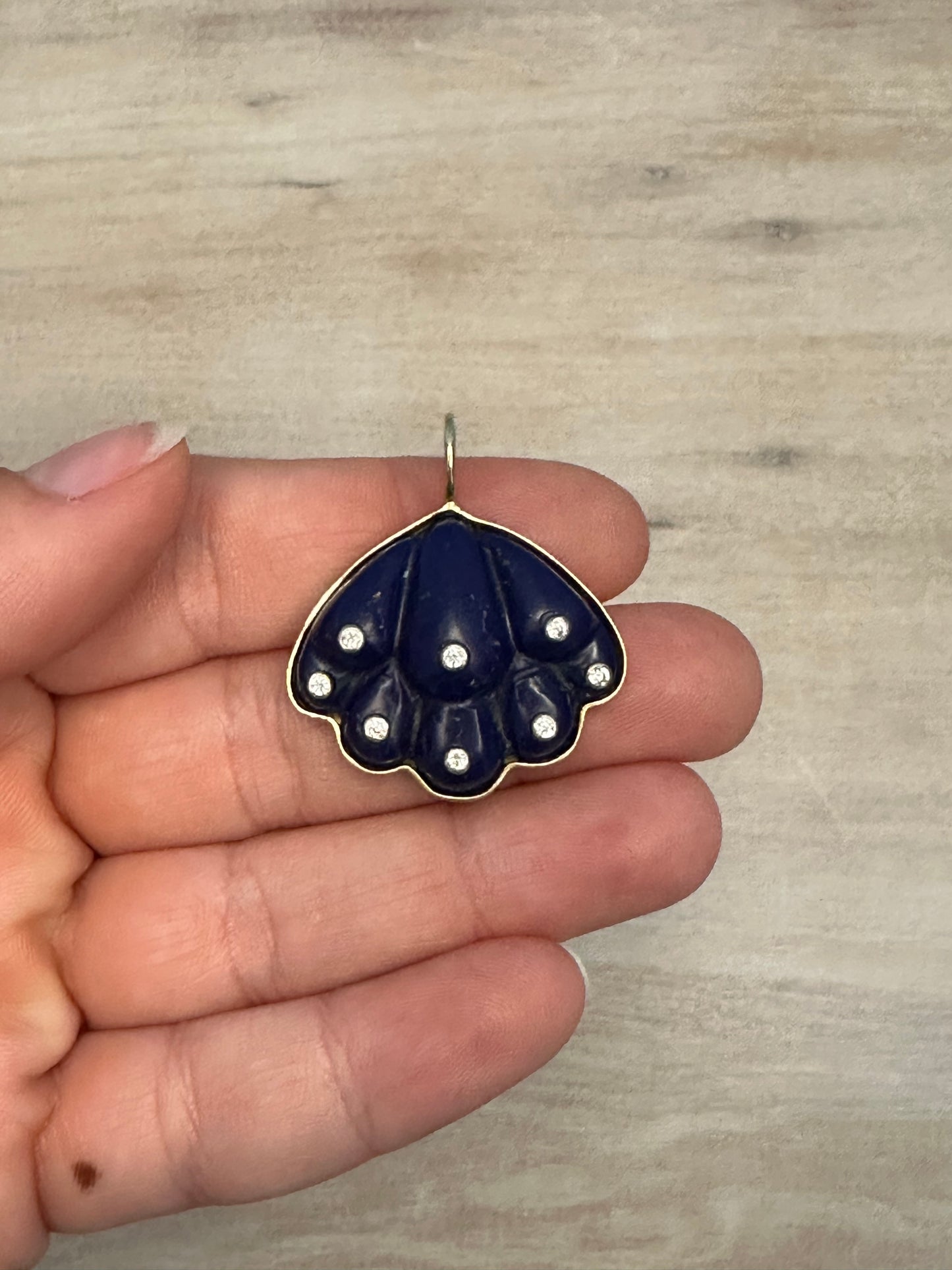 Gemstone Sea Shell Charm