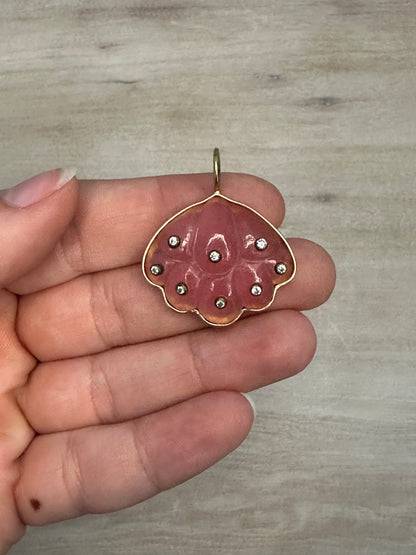 Gemstone Sea Shell Charm