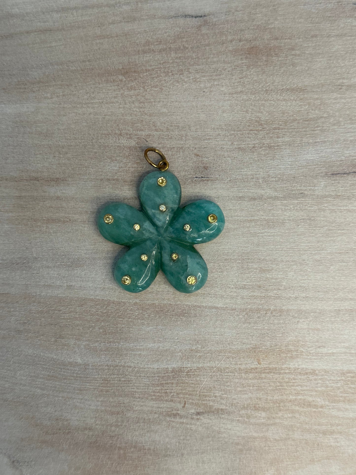 Gemstone Flower Charm