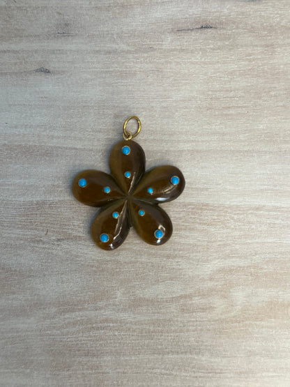 Gemstone Flower Charm