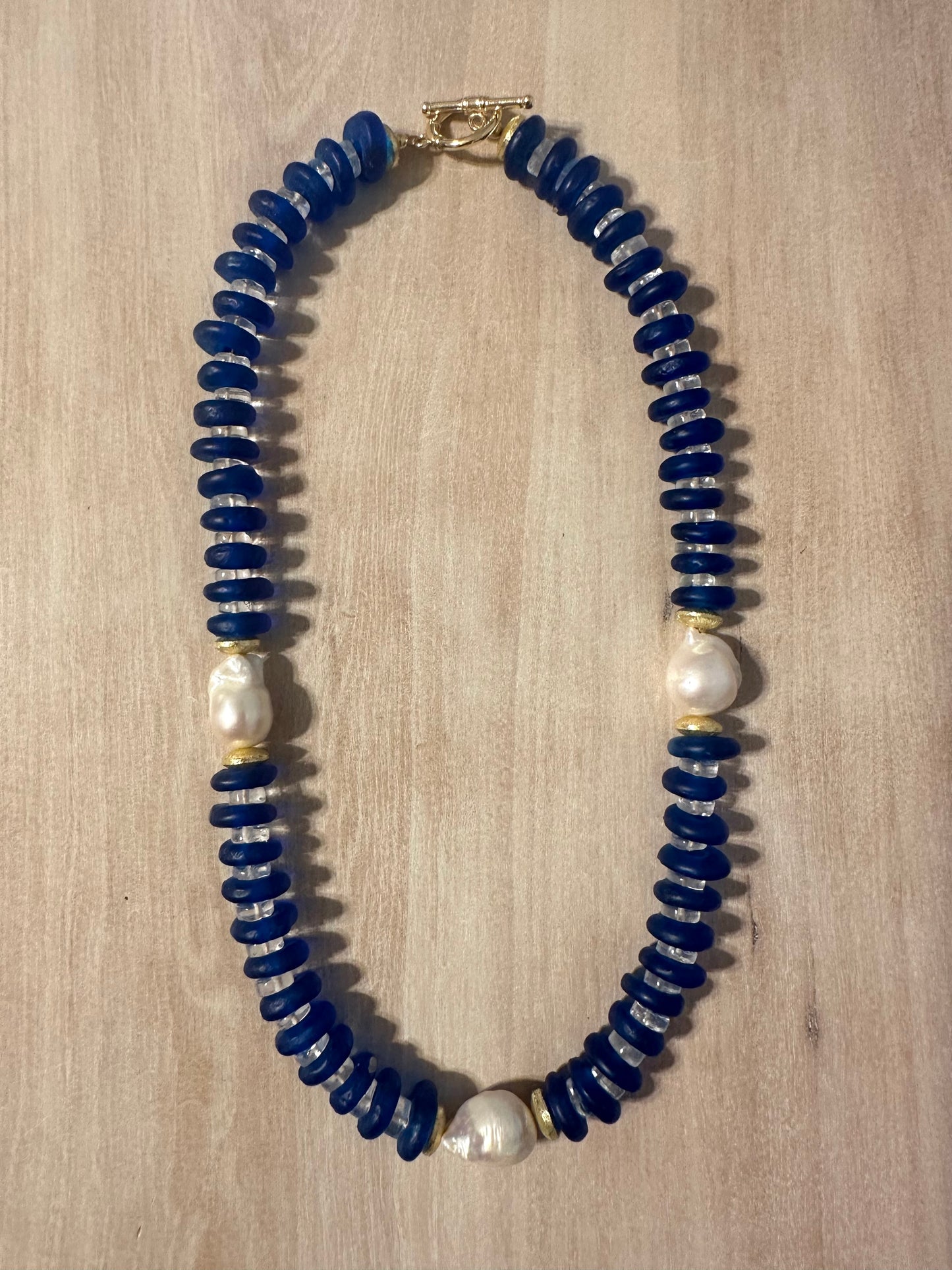 Cobalt Pearl Necklace