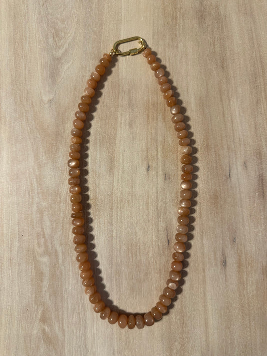 Peach Moonstone Necklace